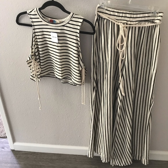 Free People Pants - New w/tags Free People Beach striped set size XS